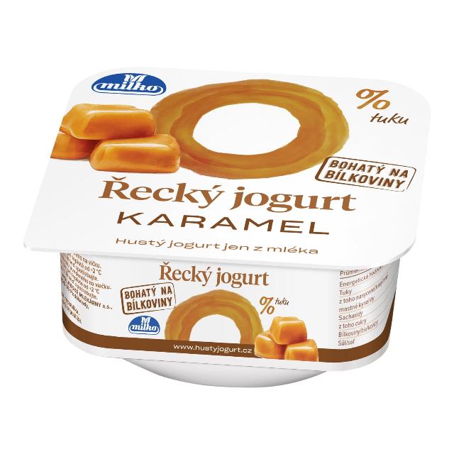 Milko Řecký jogurt 0 % tuku, karamel