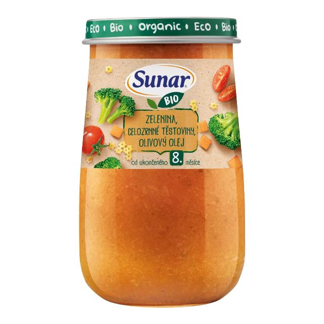 Sunar Bio příkrm zelenina celozrnné těstoviny