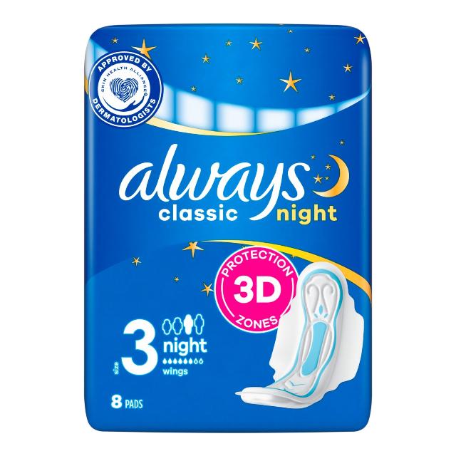 Always Classic Night vložky s křidélky