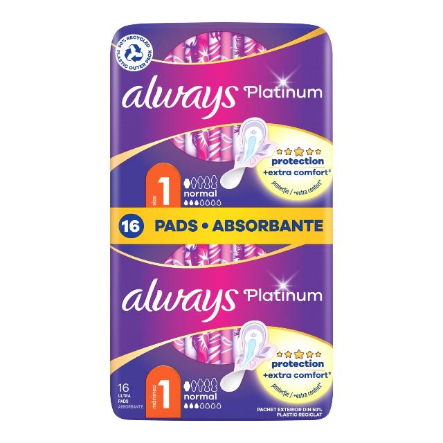 Always Platinum Normal vložky s křidélky