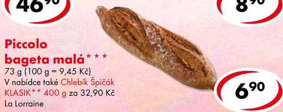 Piccolo bageta malá, 73 g