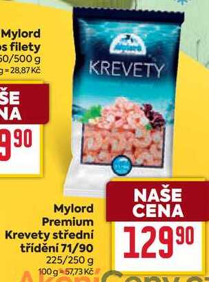 Mylord Premium Krevety střední třídění 71/90 225/250 g