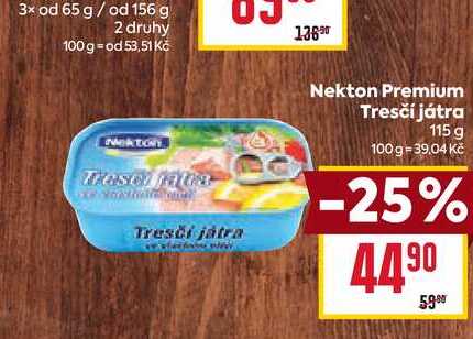 Nekton Premium Tresčí játra 115 g 