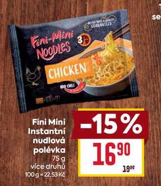 Fini Mini Instantní nudlová polévka 75 g