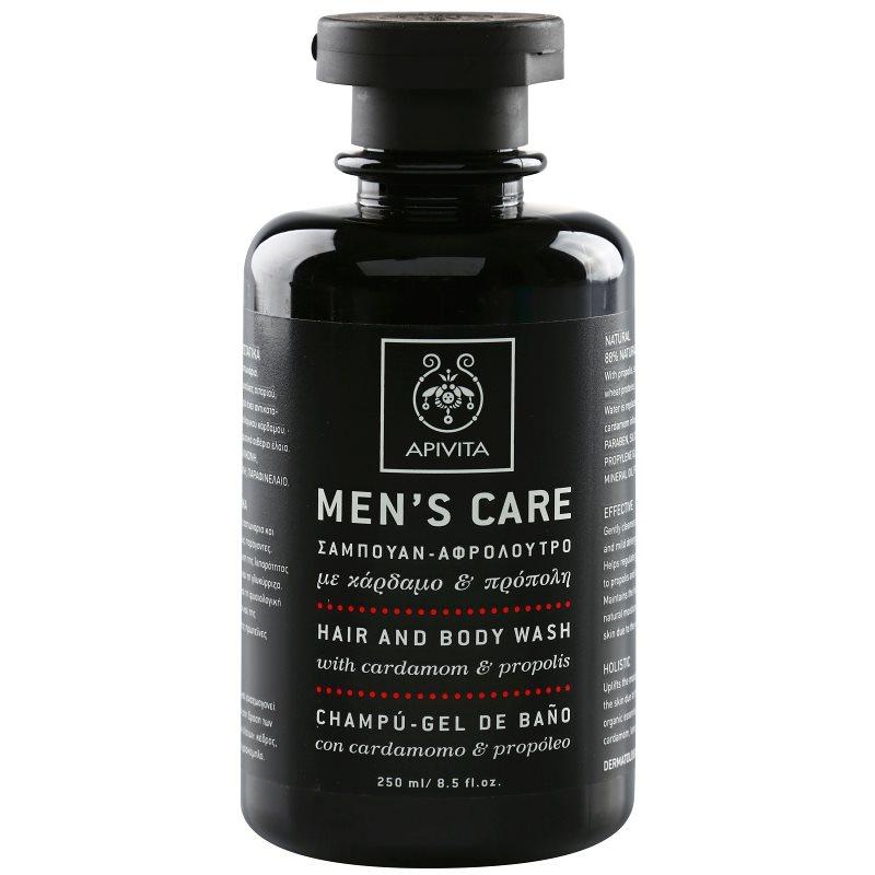 Apivita Men's Care Hair and Body Wash with Cardamon & Propolis šampon a sprchový gel 2 v 1 250 ml
