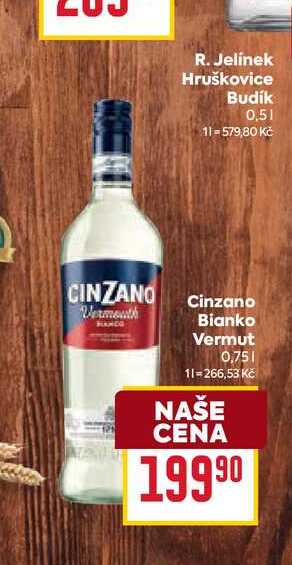 Cinzano Bianko Vermut 0,75l