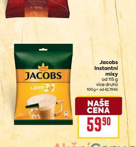 Jacobs Instantní mixy od 115 g 