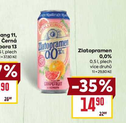 Zlatopramen 0,0% 0,51, plech 