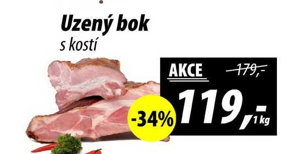 Uzený bok s kostí, 1 kg 