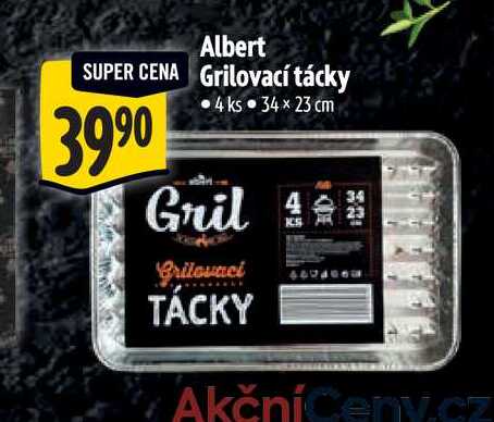 Albert Grilovací tácky 4 ks 34 × 23 cm  