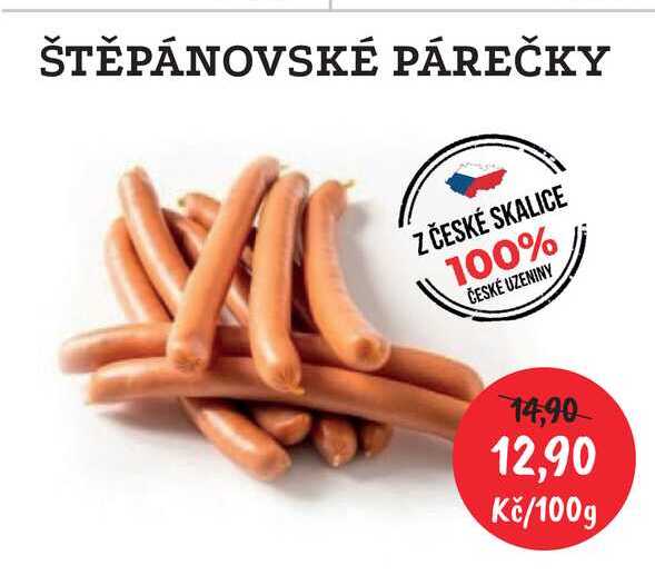 ŠTĚPÁNOVSKÉ PÁREČKY 100g  