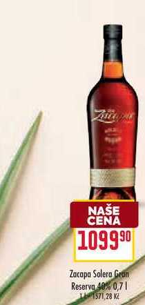 Zacapa Solera Gran Reserva 40% 0,7l