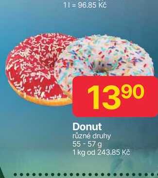 Donut různé druhy 55-57 g 