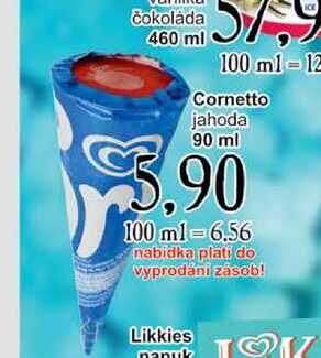 Cornetto jahoda 90 ml