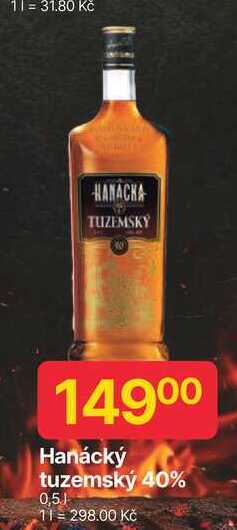 Hanácký tuzemský 40% 0,5l