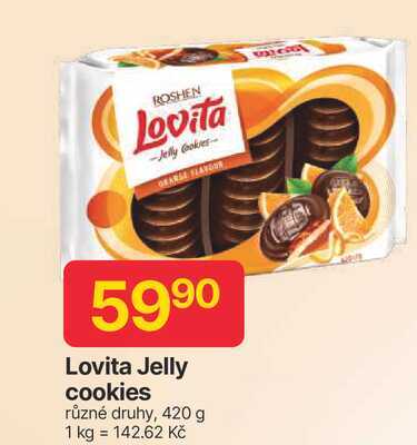 Lovita Jelly cookies různé druhy, 420 g 