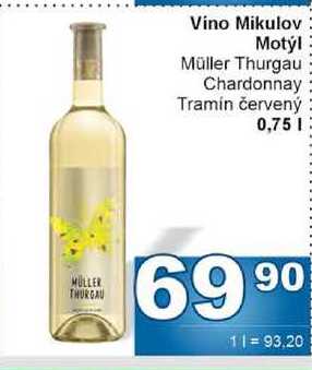 Víno Mikulov Motýl 0,75l