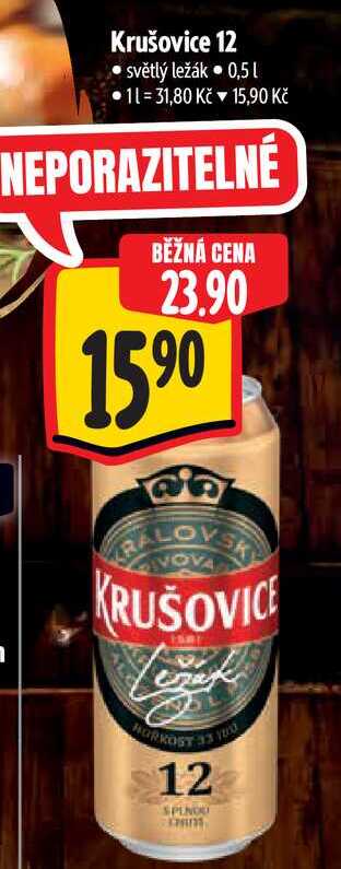 Krušovice 12  0,5 l