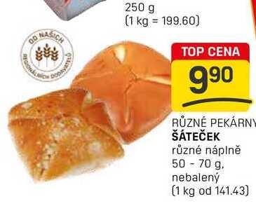 ŠÁTEČEK různé náplně 50-70 g