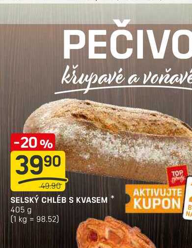SELSKÝ CHLÉB S KVASEM 405 g 