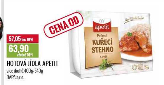 HOTOVÁ JÍDLA APETIT 400g-540g