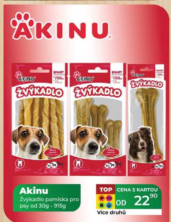 Akinu Žvýkadlo pamlska pro psy od 30g-915g