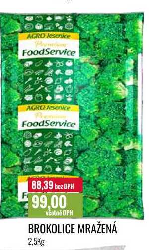 BROKOLICE MRAŽENÁ 2,5Kg 