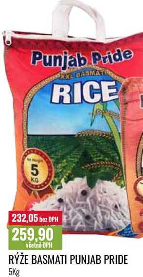 RÝŽE BASMATI PUNJAB PRIDE 5Kg 