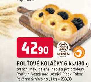 SRNIN POUŤOVÉ KOLÁČKY 6 ks/180 g 