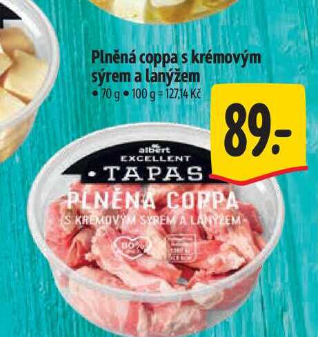 Plněná coppa s krémovým sýrem a lanýžem 70 g 
