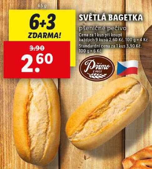 SVĚTLÁ BAGETKA, 65 g