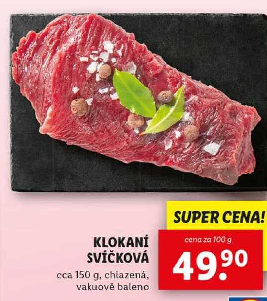 KLOKANÍ SVÍČKOVÁ, cena za 100 g 