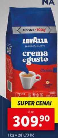 Lavazza crema e gusto, 1,1 kg