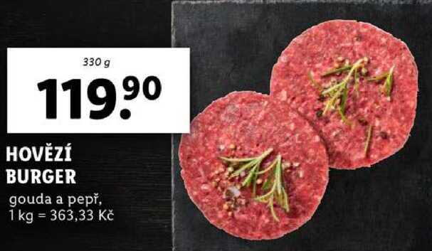 HOVĚZÍ BURGER, 330 g