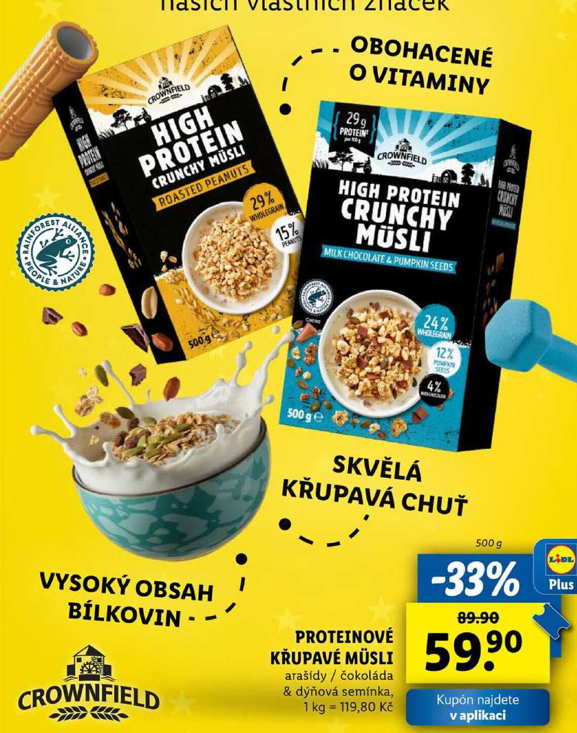 PROTEINOVÉ KŘUPAVÉ MÜSLI, 500 g