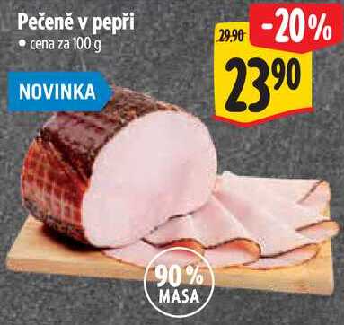 Pečeně v pepři, cena za 100 g