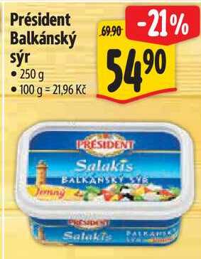 Président Balkánský sýr, 250 g 