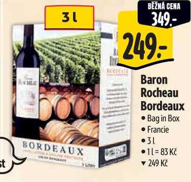 Baron Rocheau Bordeaux, 3 l