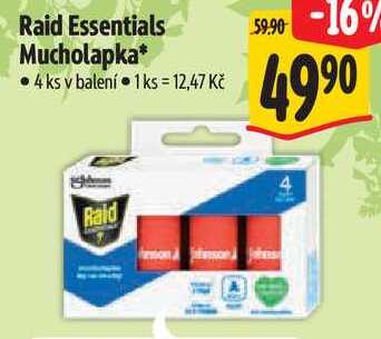 Raid Essentials Mucholapka*, 4 ks