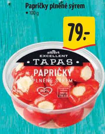 Papričky plněné sýrem, 100 g