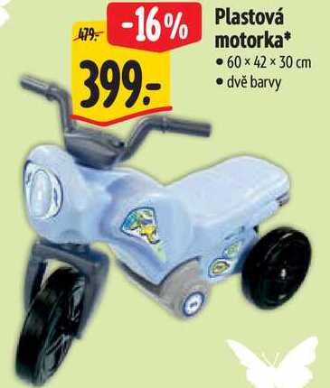 Plastová motorka* 