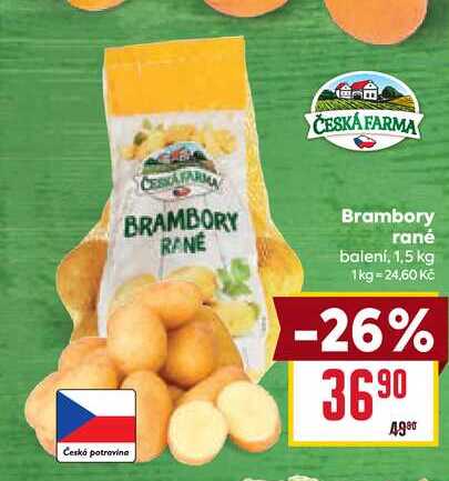 Brambory rané balení, 1,5 kg 