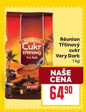 Réunion Třtinový cukr Very Dark 1kg 