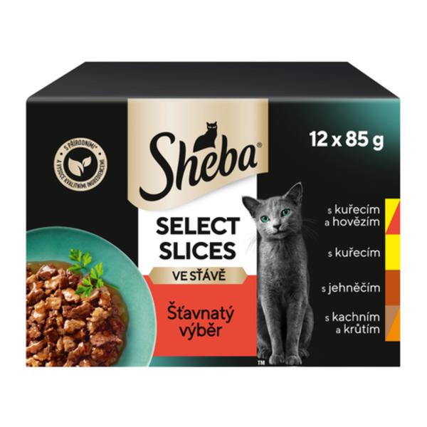 Sheba kapsičky smíšený výběr ve šťávě pro dospělé kočky 12x 85 g