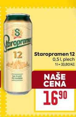 Staropramen 12 0,5l, plech