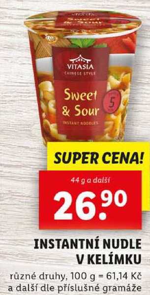 INSTANTNÍ NUDLE V KELÍMKU, 44 g a další