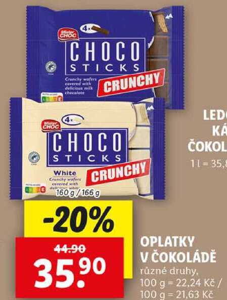 OPLATKY V ČOKOLÁDĚ, 160 g/166 g