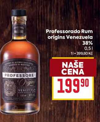 Professorado Rum origins Venezuela 38% 0,5l