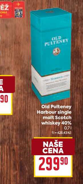 Old Pulteney Harbour single malt Scotch whiskey 40% 0,7l