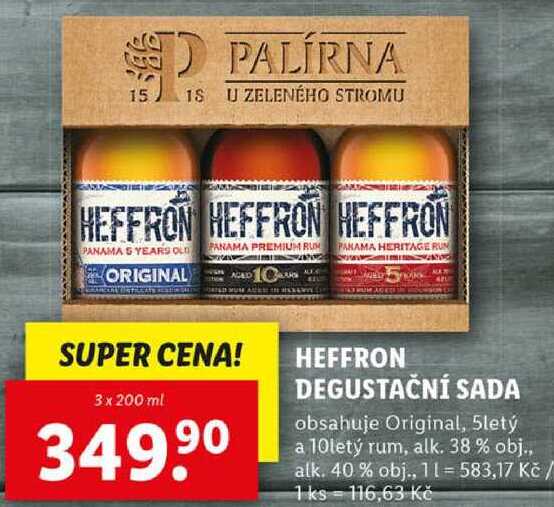 HEFFRON DEGUSTAČNÍ SADA, 3x 200 ml